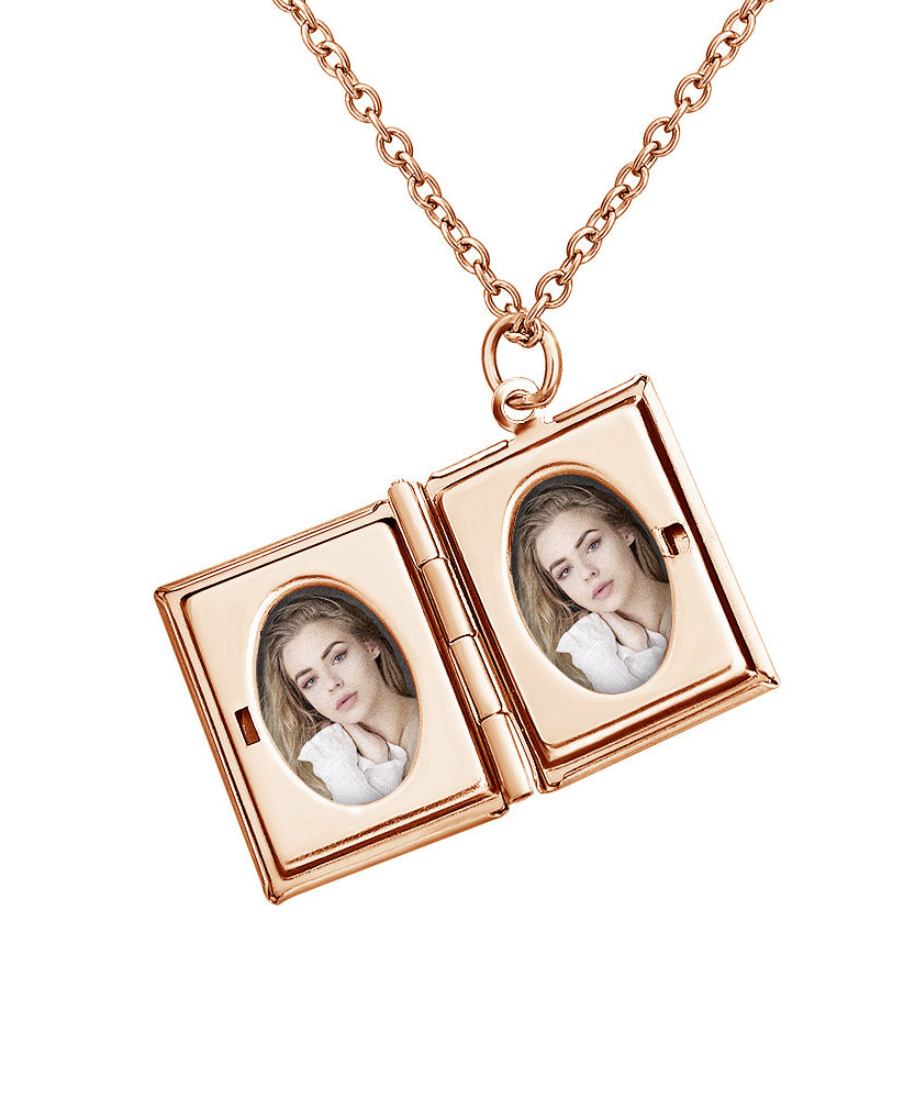 Couple Book Necklace
