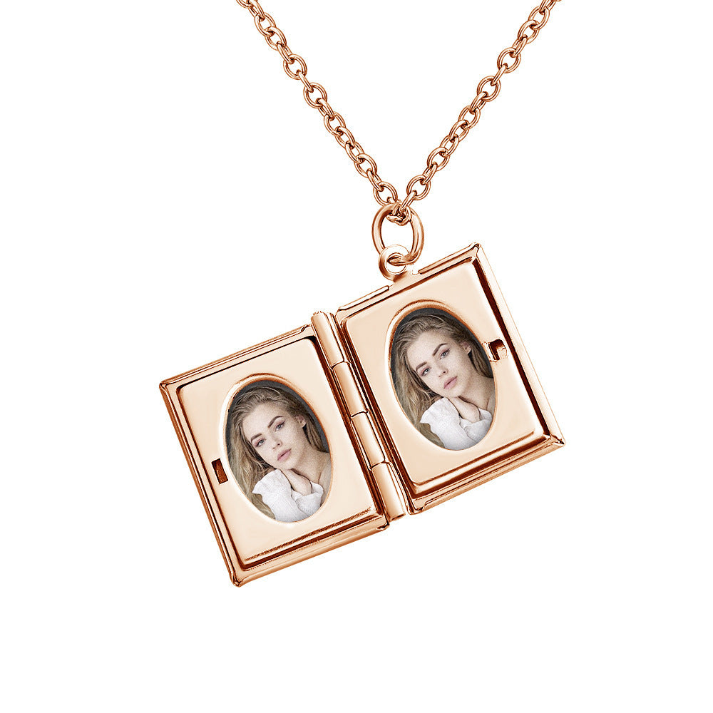 Couple Book Necklace
