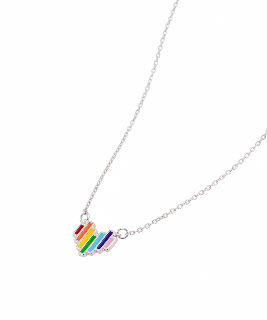 Chic Rainbow Heart Love Necklace