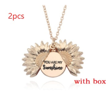 PRICES AMKE NO SENSE Radiating Sunflower Opening Necklace