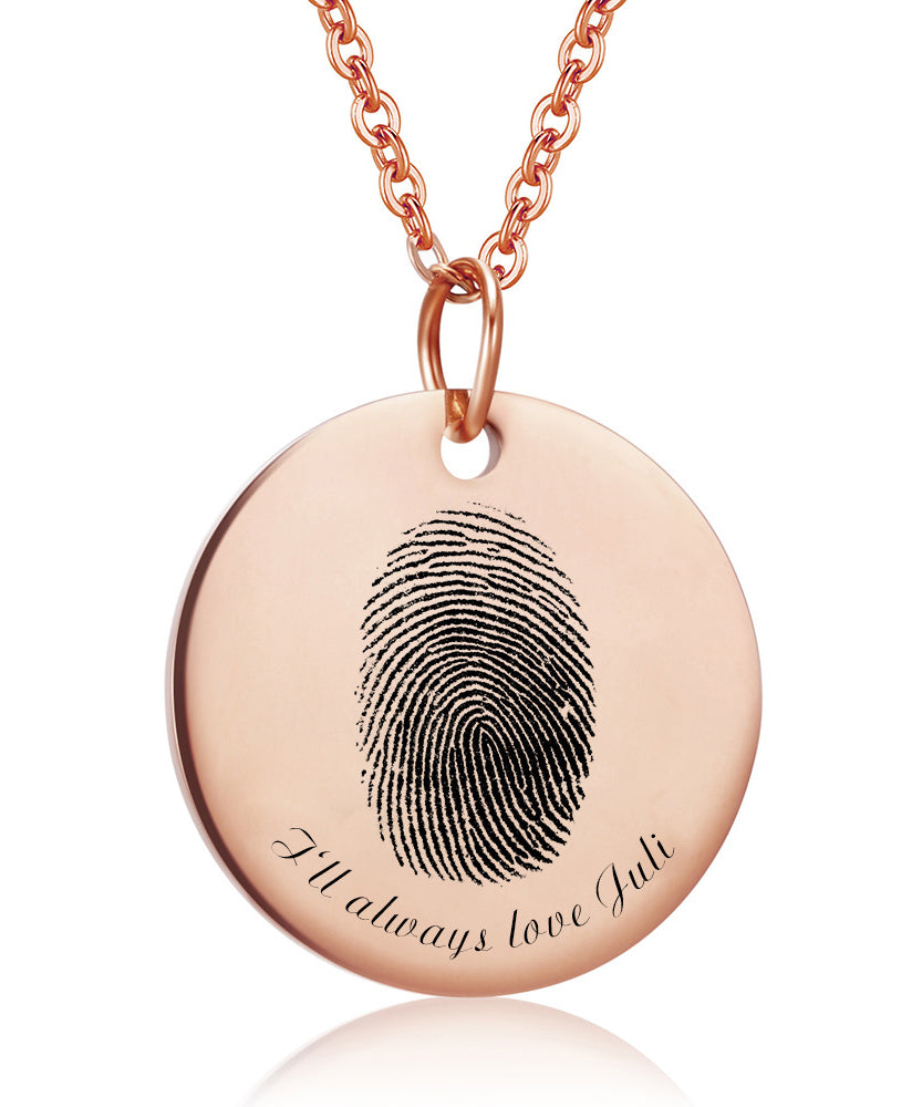 Personalized Curated Fingerprint Necklace