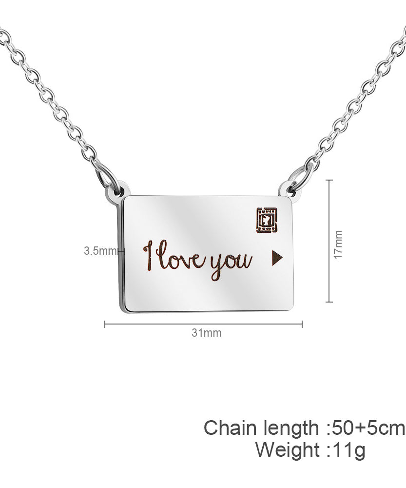 Customized Creative Pull-out Photo Box Necklace