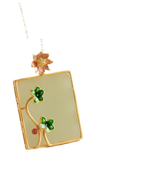 Classica Enamel Lotus Necklace