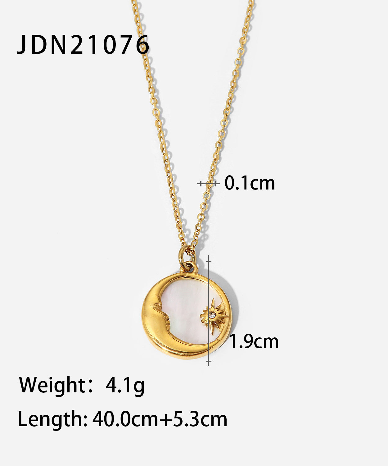 Sunlit, Moonbeam Sun & Moon Necklace