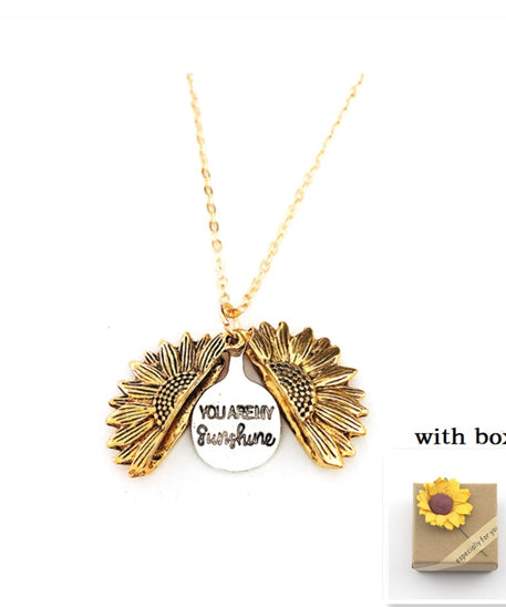 PRICES AMKE NO SENSE Radiating Sunflower Opening Necklace