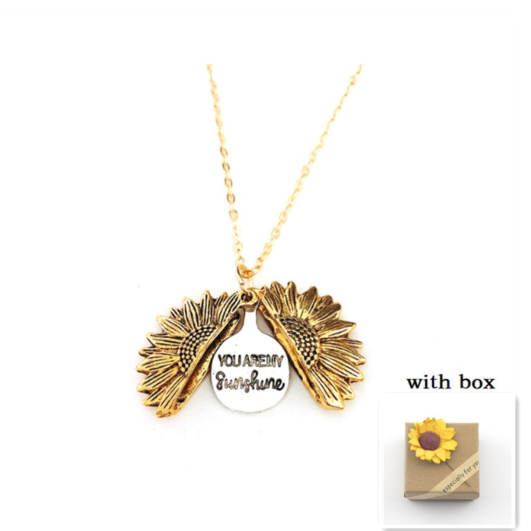 PRICES AMKE NO SENSE Radiating Sunflower Opening Necklace