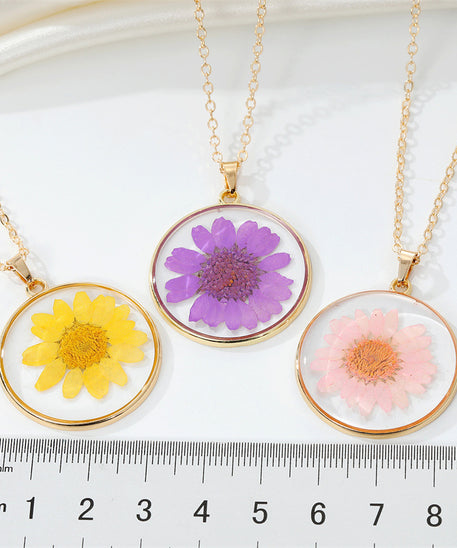Effervescent Preserved Flower Necklace
