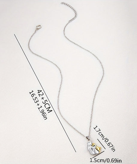 ALREADY EXIST I THINKFashion Little Girl And Dog Hug Necklace