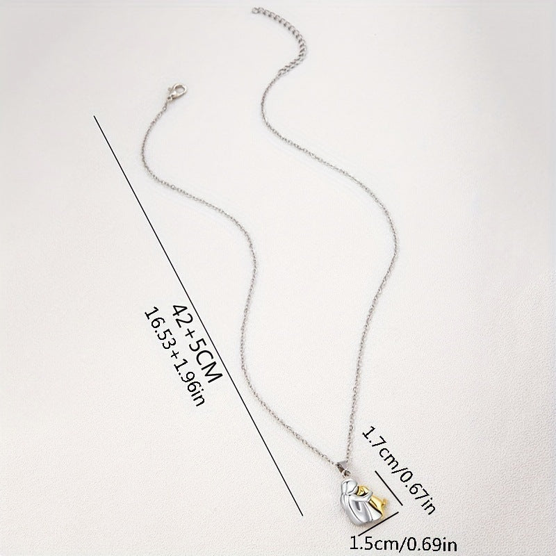 ALREADY EXIST I THINKFashion Little Girl And Dog Hug Necklace