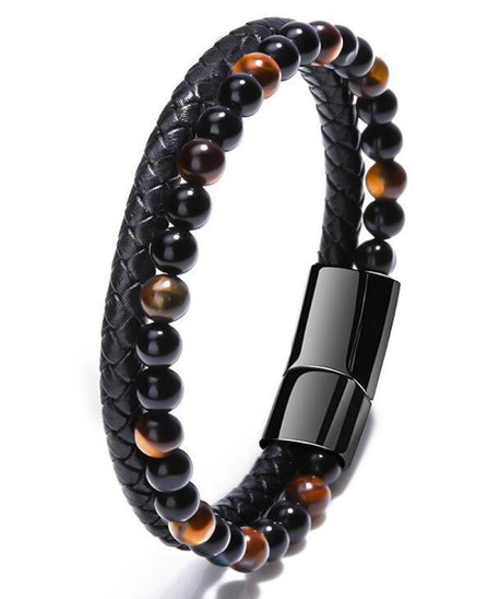 Grounded Volcanic Stone Tigereye Bracelet