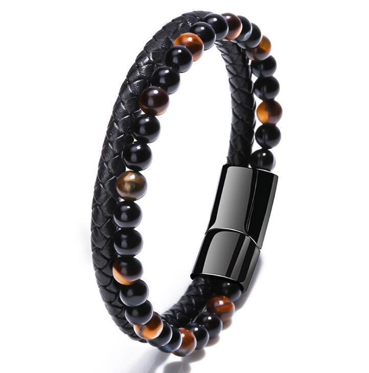 Grounded Volcanic Stone Tigereye Bracelet