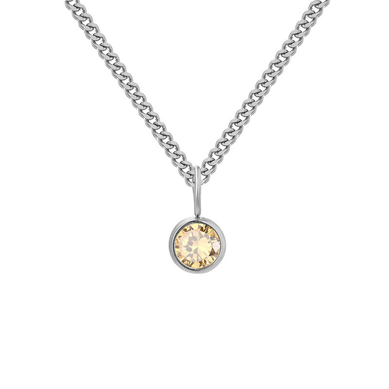 Prismatic Diamond Birthstone Necklace