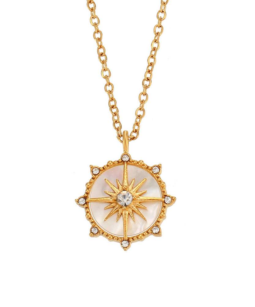Sunlit Compass Necklace