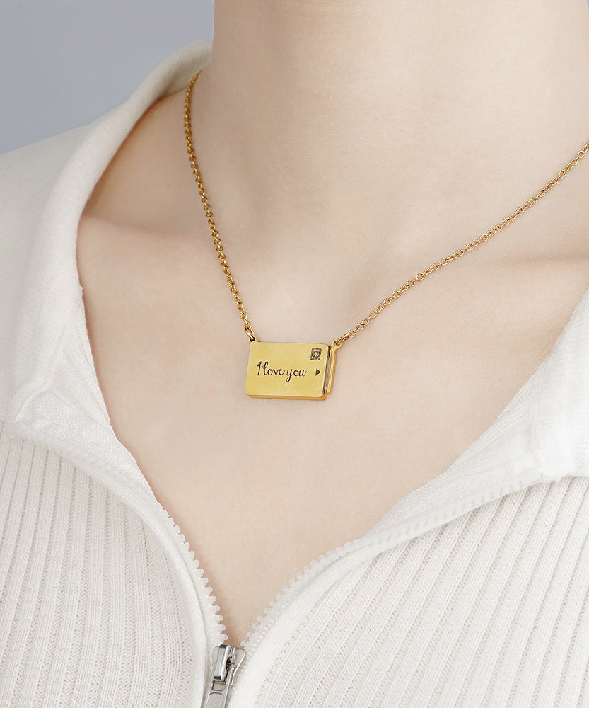 Customized Creative Pull-out Photo Box Necklace