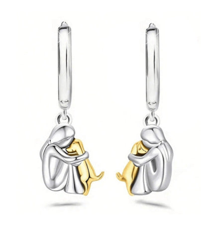 ALREADY EXIST I THINKFashion Little Girl And Dog Hug Necklace