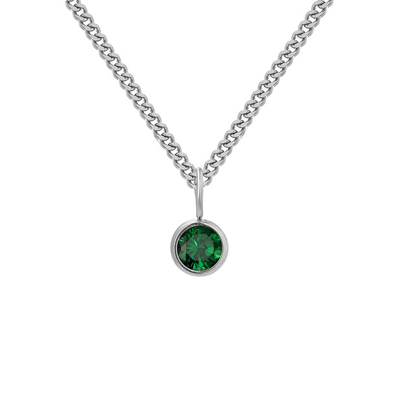 Prismatic Diamond Birthstone Necklace