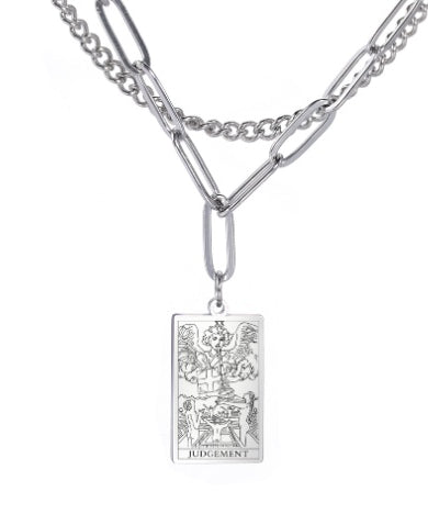 THINK HAVE Twelve Constellation Tarot Necklace Retro Constellation Necklace