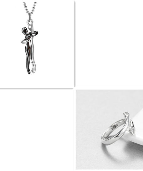 Passion Loving Couple Hugging Necklace