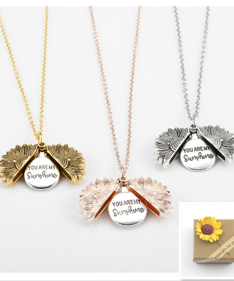 PRICES AMKE NO SENSE Radiating Sunflower Opening Necklace