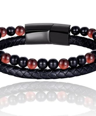 Grounded Volcanic Stone Tigereye Bracelet