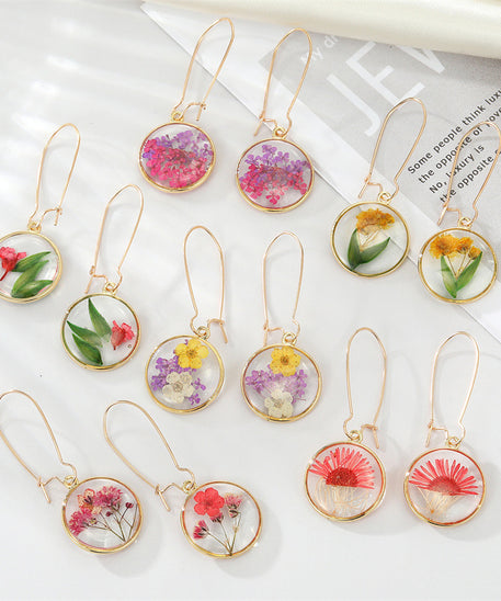 Bohemian Dried Flower Earrings