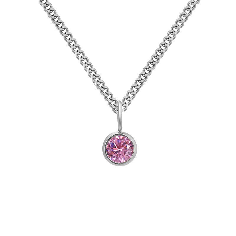 Prismatic Diamond Birthstone Necklace
