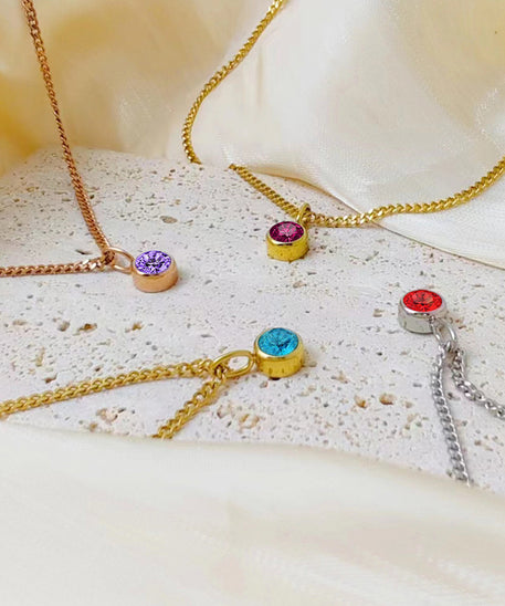 Prismatic Diamond Birthstone Necklace