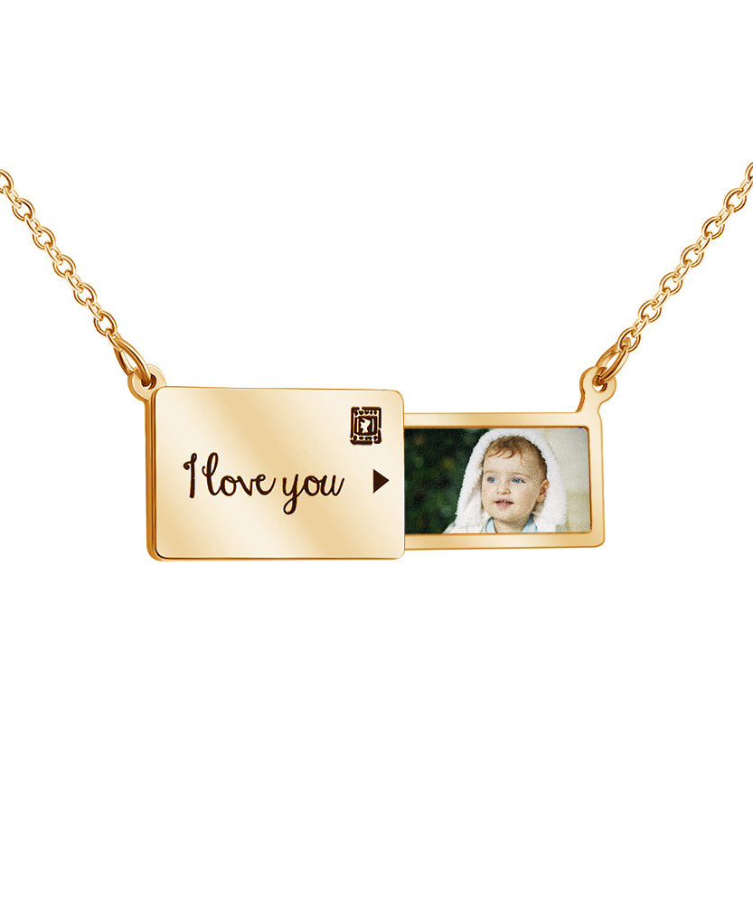 Customized Creative Pull-out Photo Box Necklace
