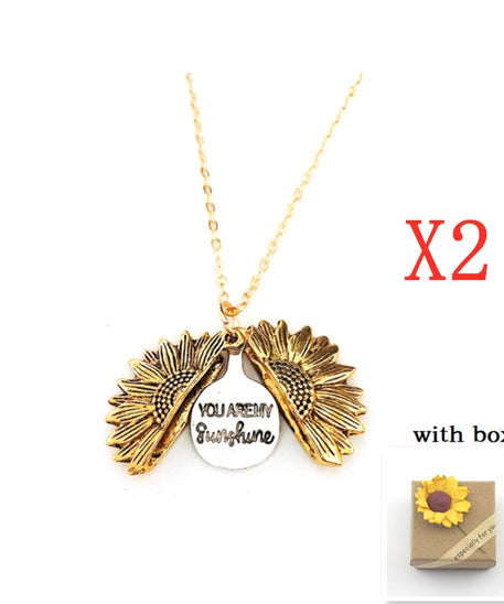 PRICES AMKE NO SENSE Radiating Sunflower Opening Necklace