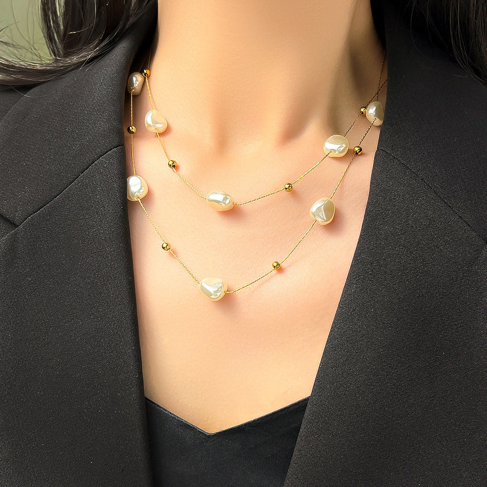 Graceful Baroque Pearl Necklace