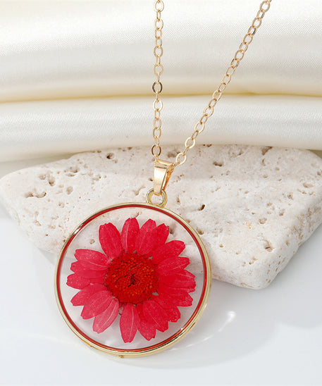 Effervescent Preserved Flower Necklace