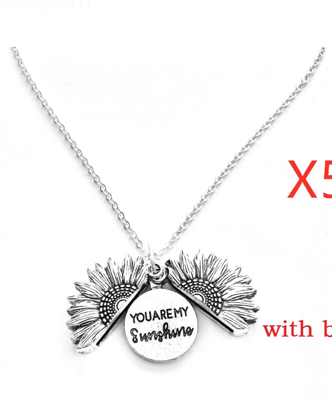 PRICES AMKE NO SENSE Radiating Sunflower Opening Necklace