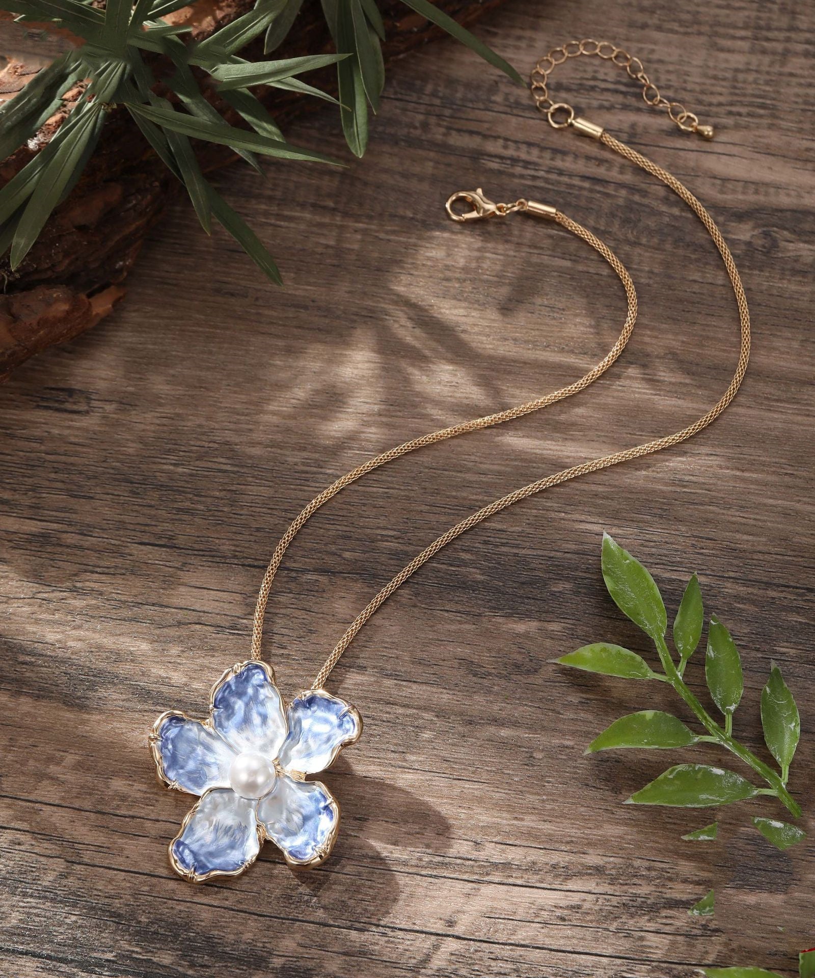 Nestled Camellia Necklace