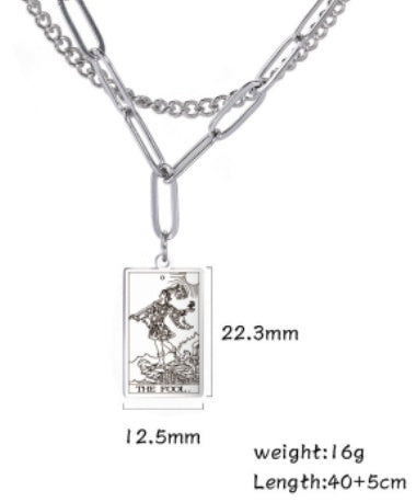 THINK HAVE Twelve Constellation Tarot Necklace Retro Constellation Necklace