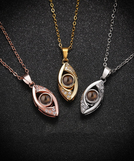 Customized Demon Eye Projection Necklace Pendant