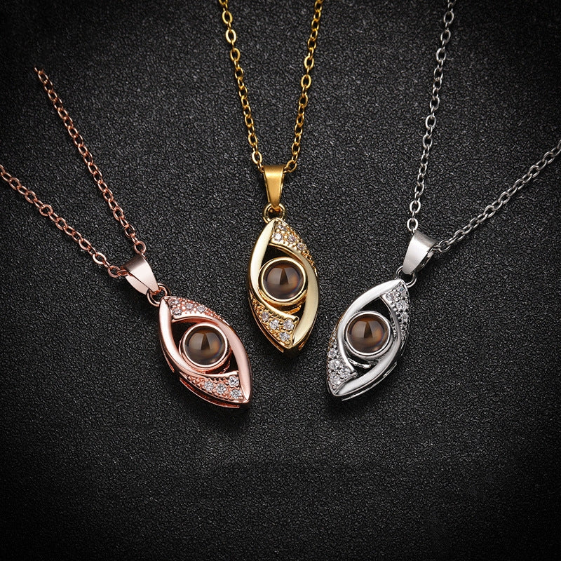 Customized Demon Eye Projection Necklace Pendant
