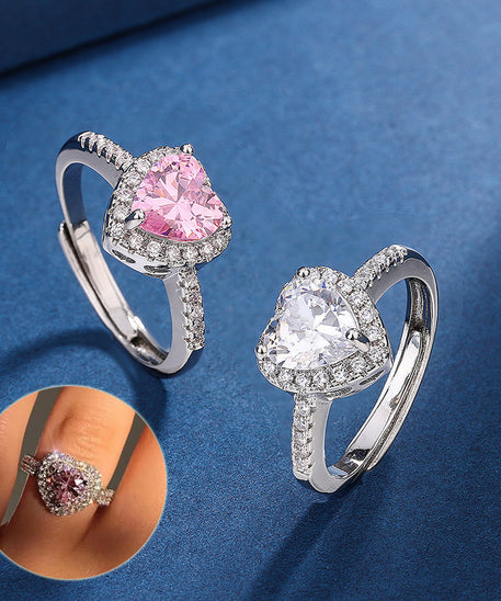 Divine Love Peach Heart Ring