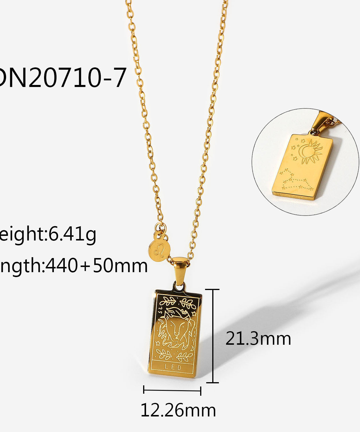 Zodiac Constellation Panel Necklace