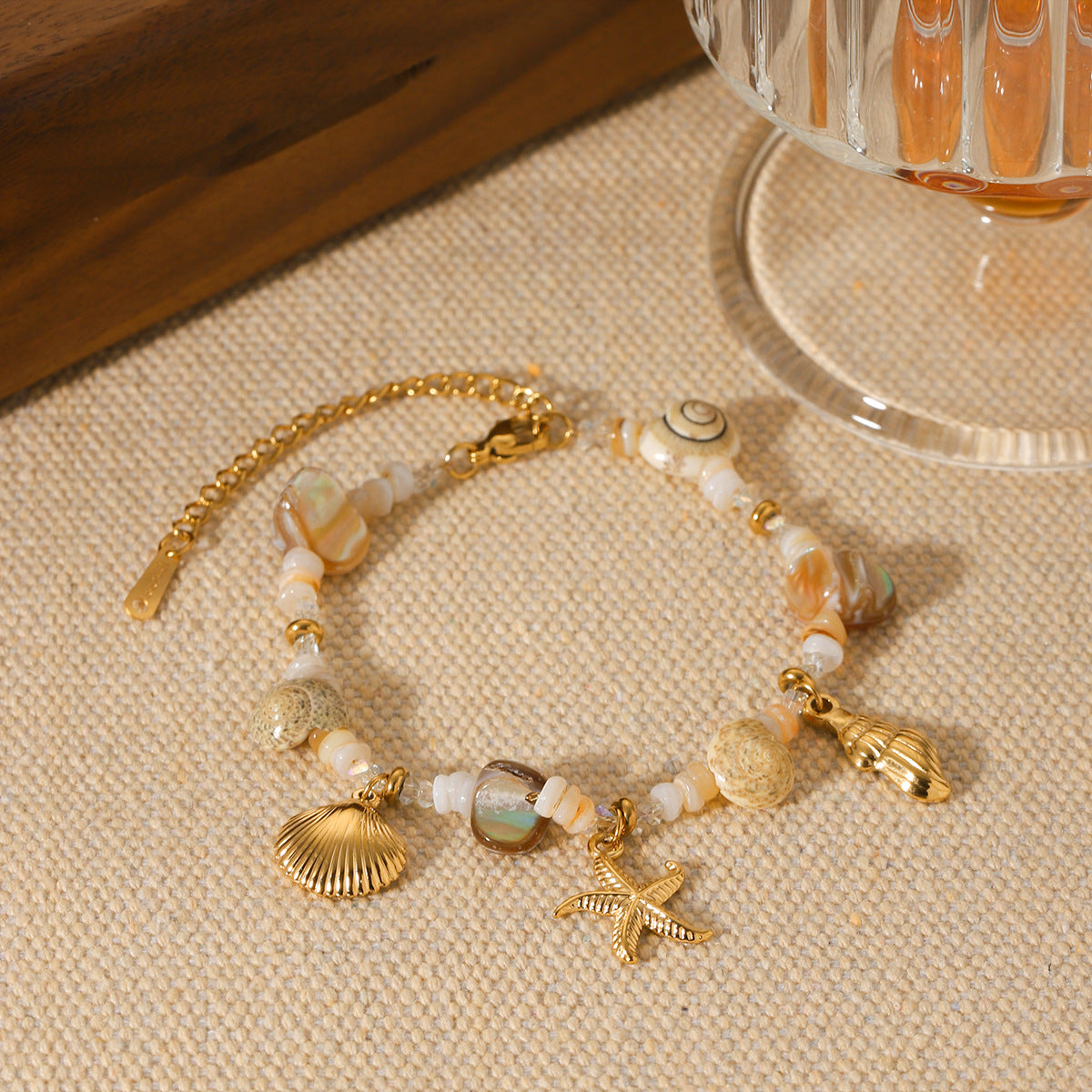 Treasured Starfish Shell Bracelet & Necklace