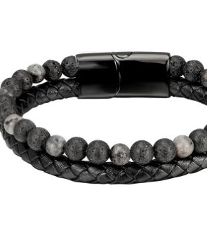 Grounded Volcanic Stone Tigereye Bracelet