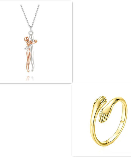 Passion Loving Couple Hugging Necklace