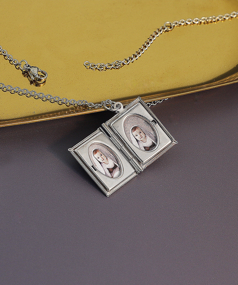 Couple Book Necklace