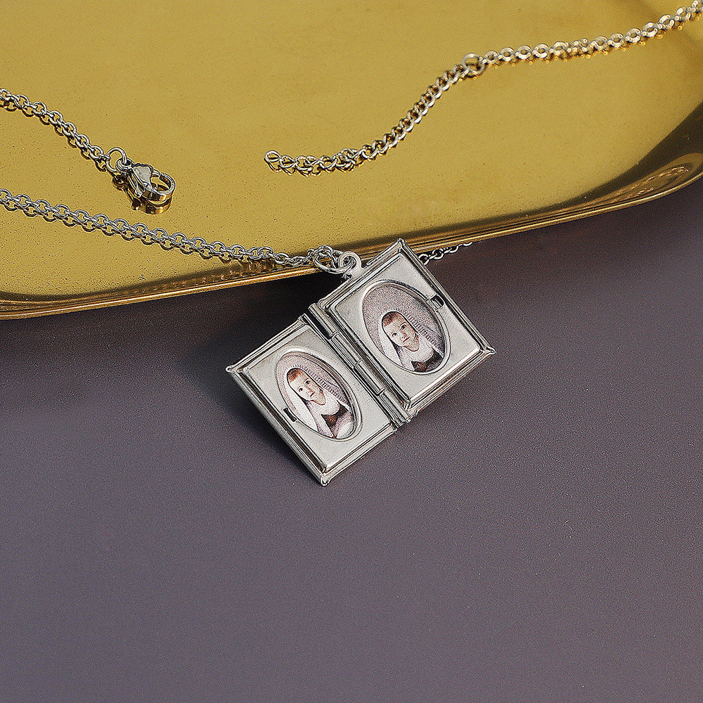 Couple Book Necklace