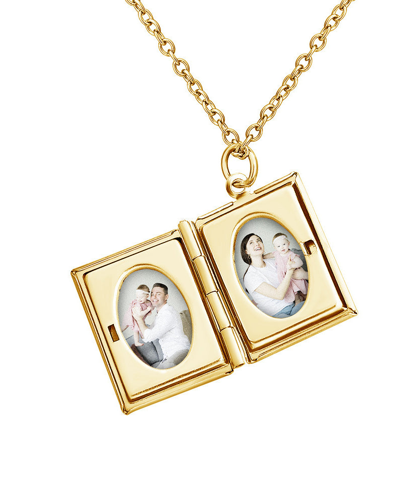 Couple Book Necklace