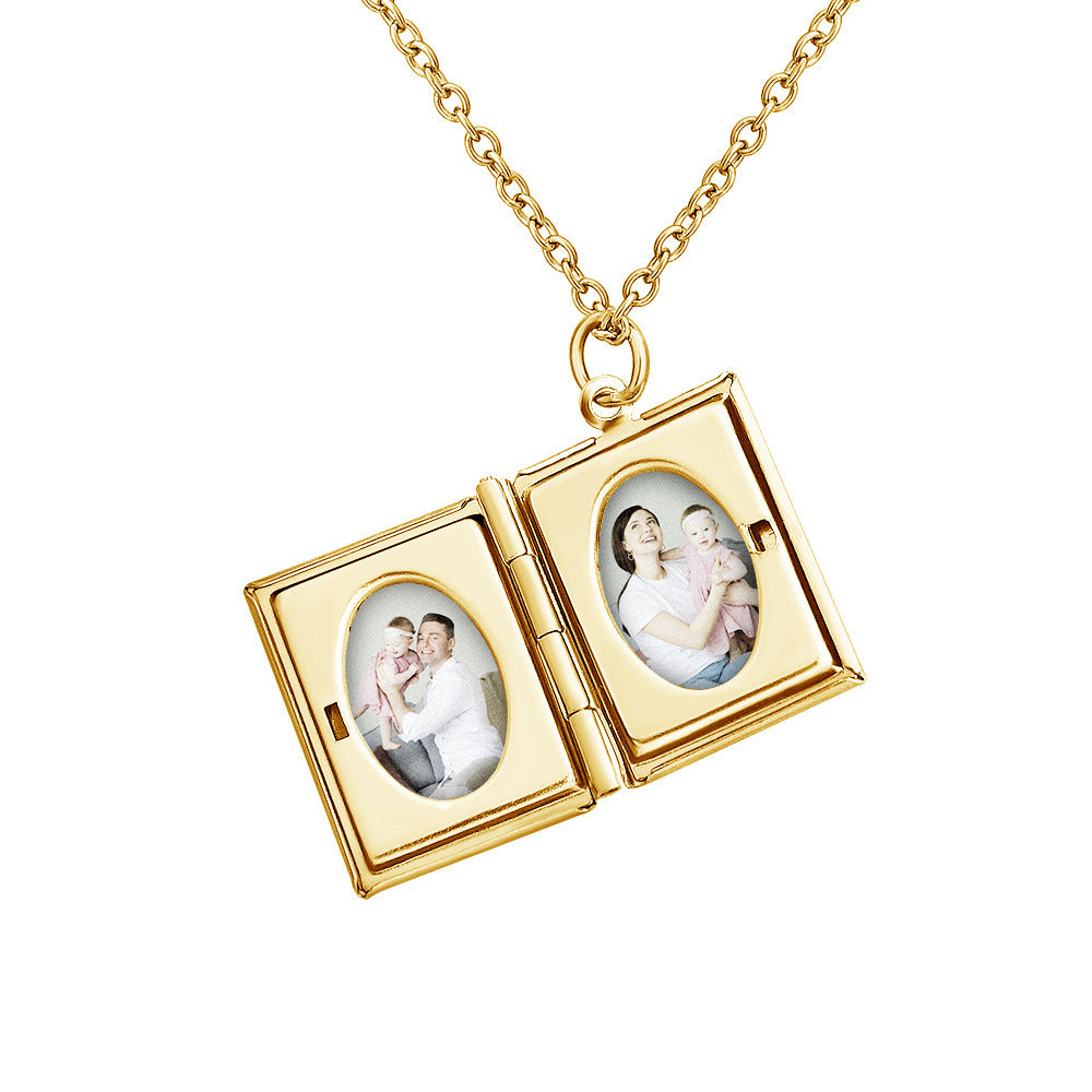 Couple Book Necklace