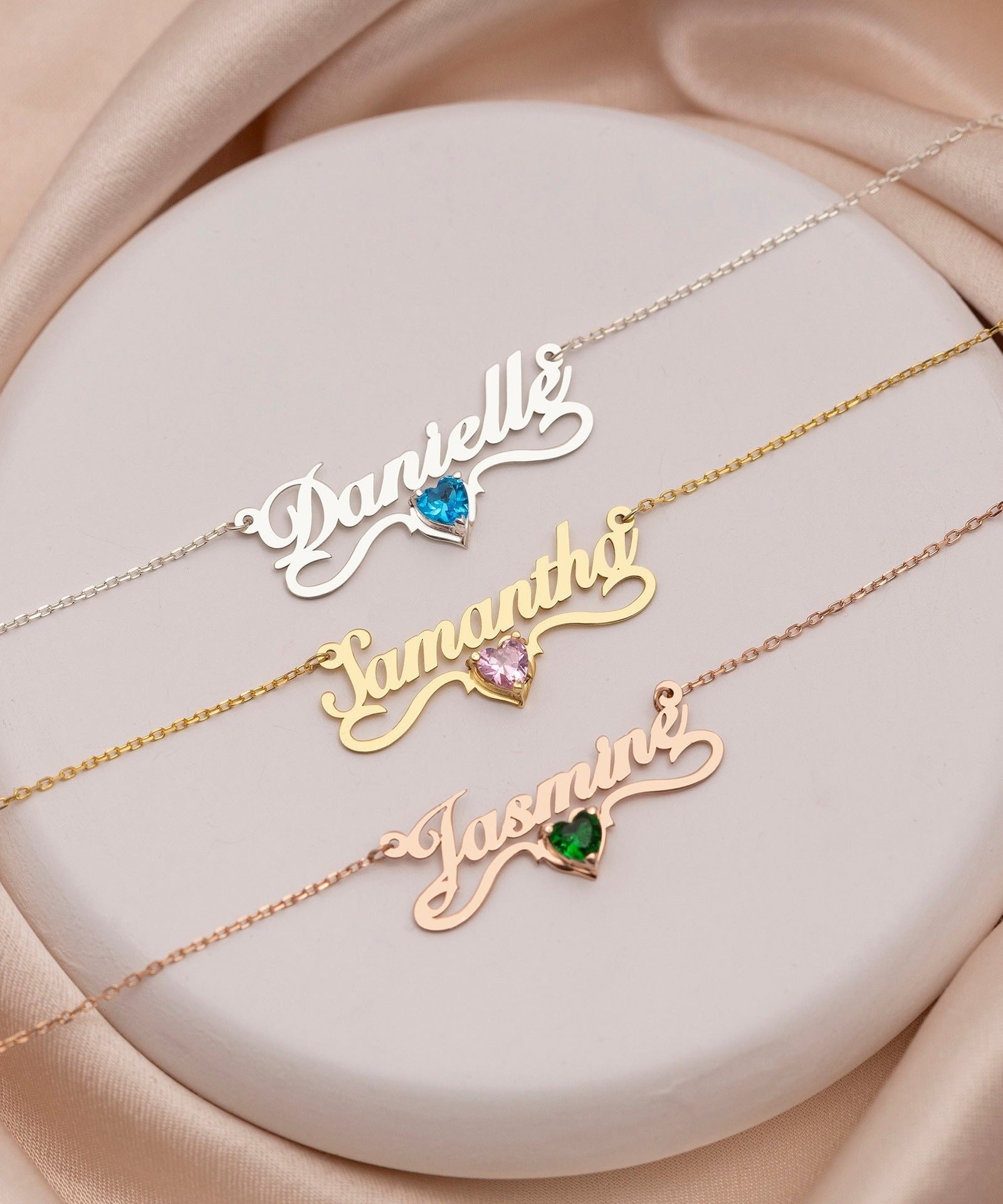 Customized Gleam Crystal Name Necklace