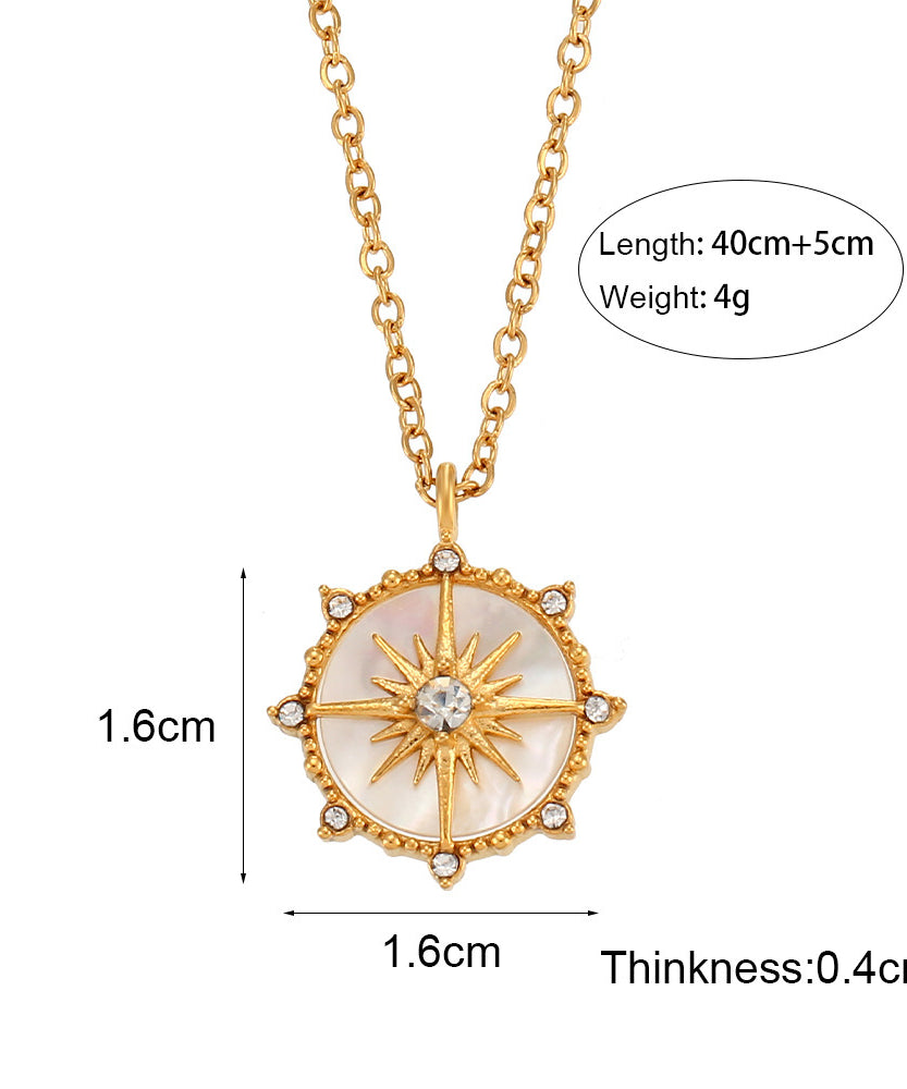 Sunlit Compass Necklace