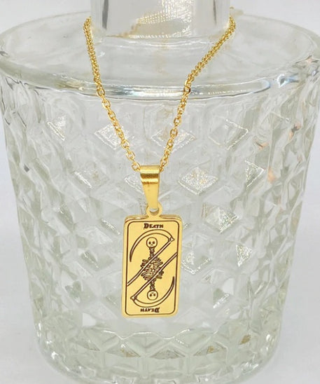 THINK HAVE Twelve Constellation Tarot Necklace Retro Constellation Necklace