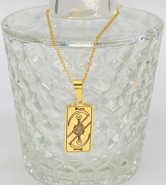 THINK HAVE Twelve Constellation Tarot Necklace Retro Constellation Necklace