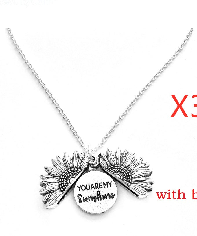 PRICES AMKE NO SENSE Radiating Sunflower Opening Necklace